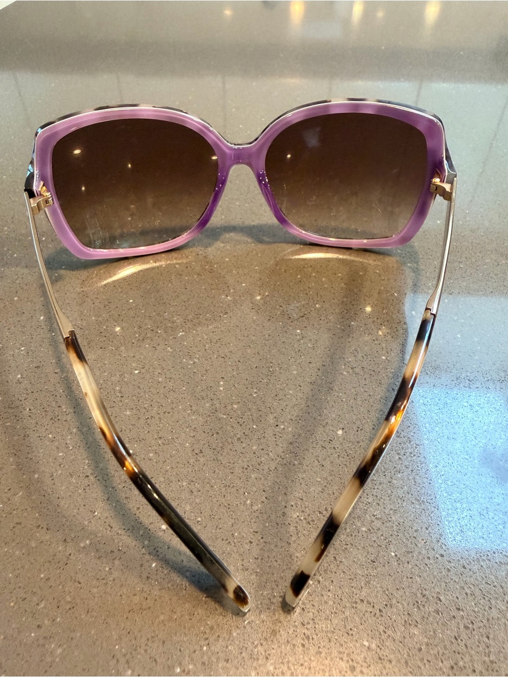 Kate Spade Darilynn’s Oversized Sunglasses Purple Tortoise w/ Case & Cloth